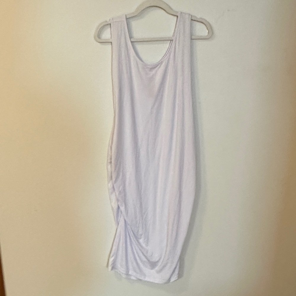 Maternity White Sleeveless Dress